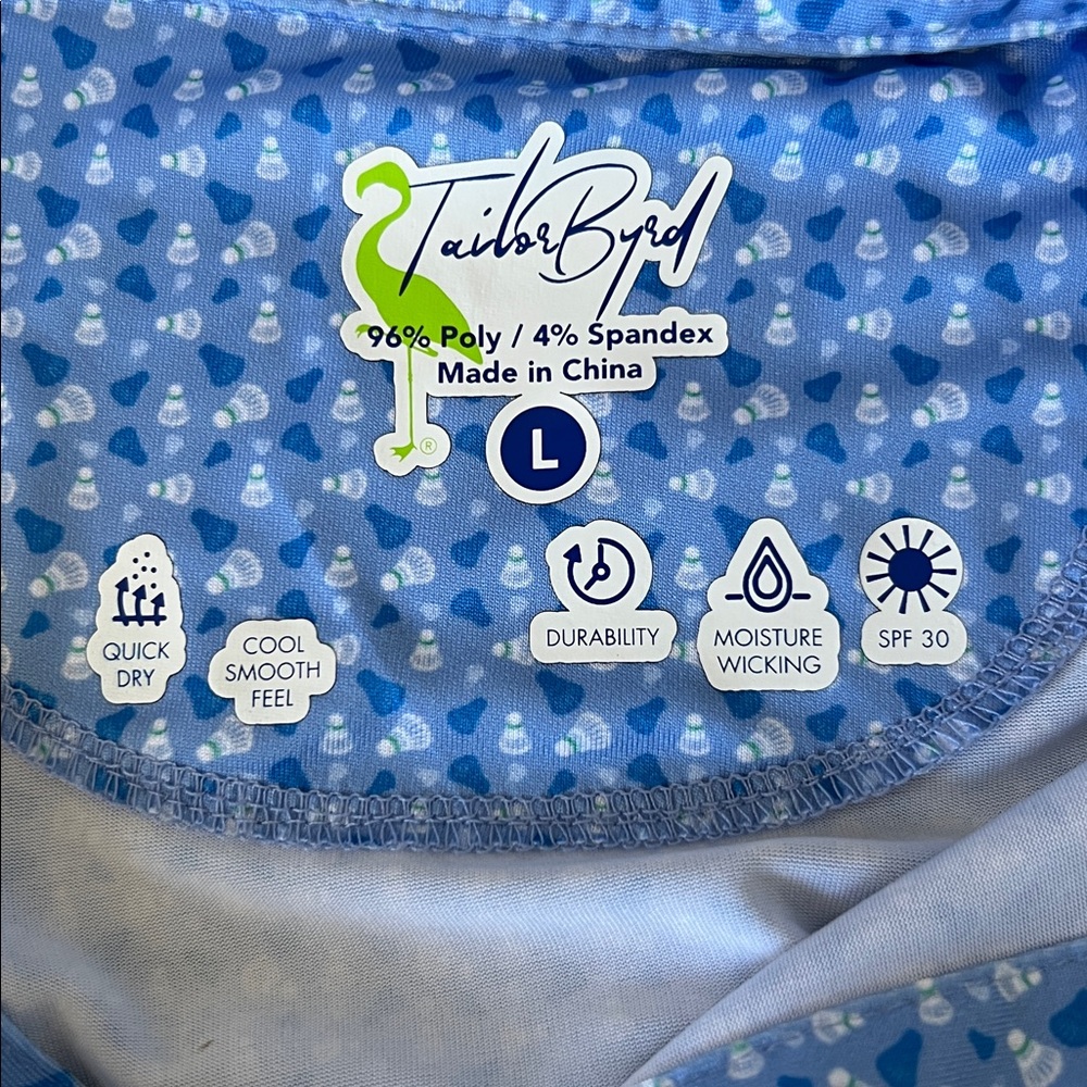 TailorByrd Badminton Print Performance 
Polo - Picture 6 of 9